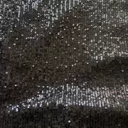 Imported Lycra Thread & Sequin Embroidery on Black Fabric