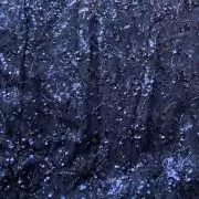 All Over Sequin & Cut Dana Embroidery On Neavy Blue Net Fabric