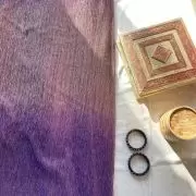 Lurex Lycra Ombre Light Purple to Purple shaded fabric in big width