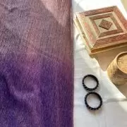 Lurex Lycra Ombre Light Purple to Purple shaded fabric in big width