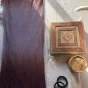 Lurex Lycra Ombre Light Blue to wine shaded fabric in big width