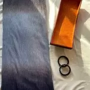 Lurex Lycra Ombre Light to Neavy Blue shaded fabric in big width