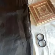 Black Thick Organza Plain Fabric