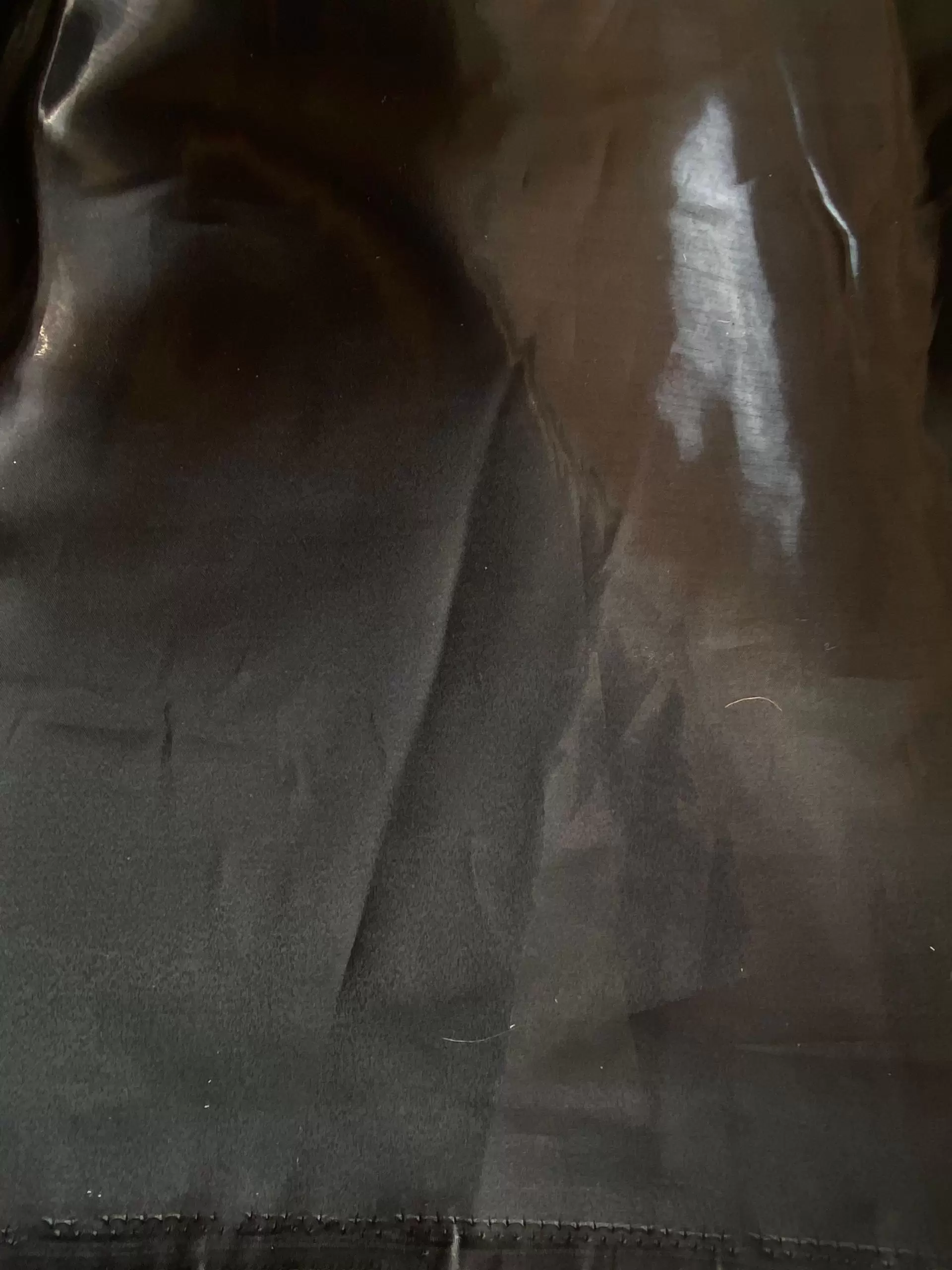 Black Thick Organza Plain Fabric