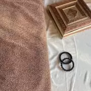 Lurex Lycra shimmer fabric in Copper Gold colour in big width