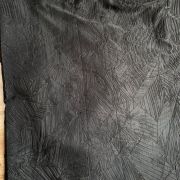 Black Crushed pleated fabric in abstract design in Big Width