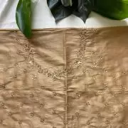 Golden Heavy Hand Embroidery with Buti Work on Silk – Unstitched Blouse Piece