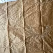 Golden Heavy Hand Embroidery with Buti Work on Silk – Unstitched Blouse Piece