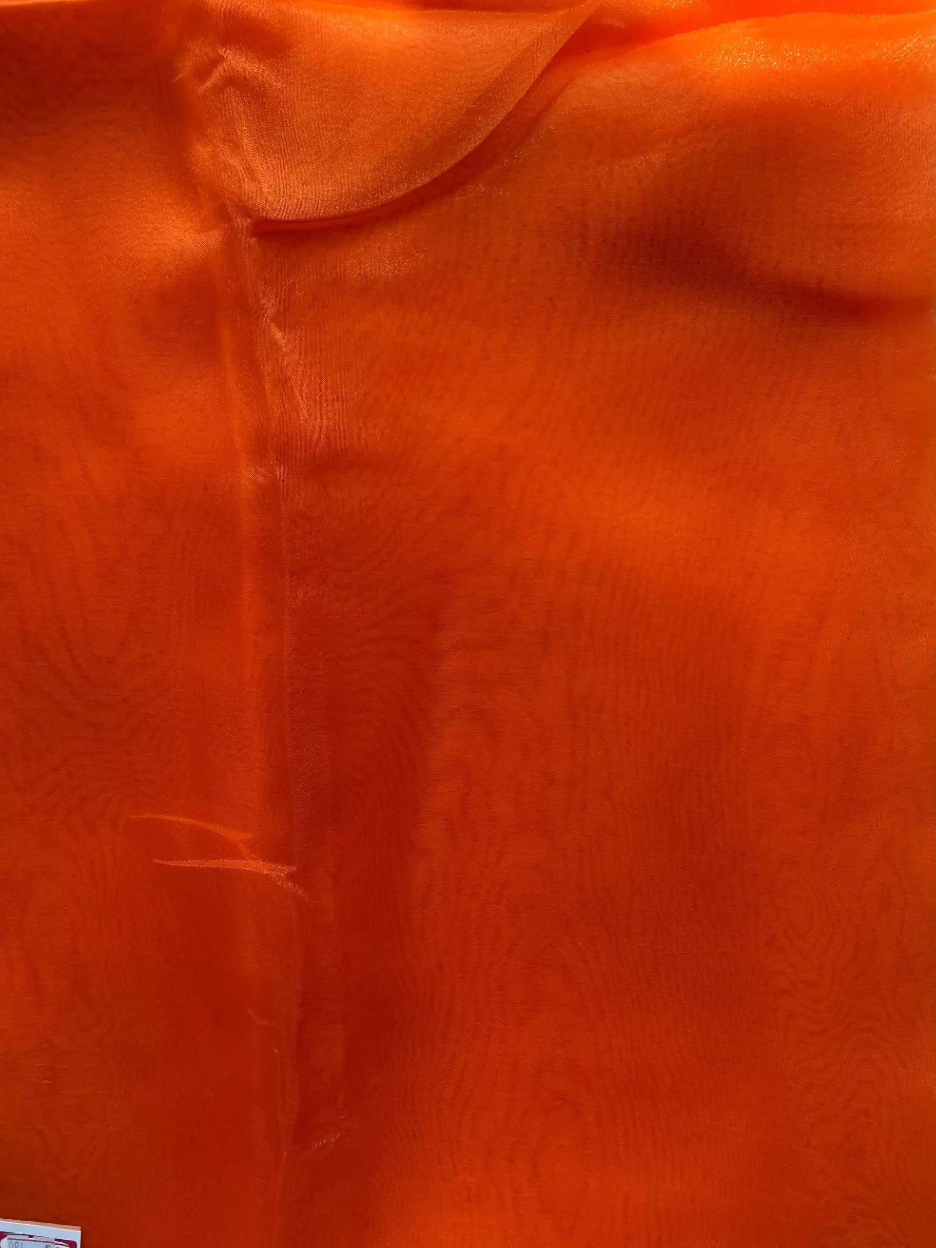 Orange plain organza fabic
