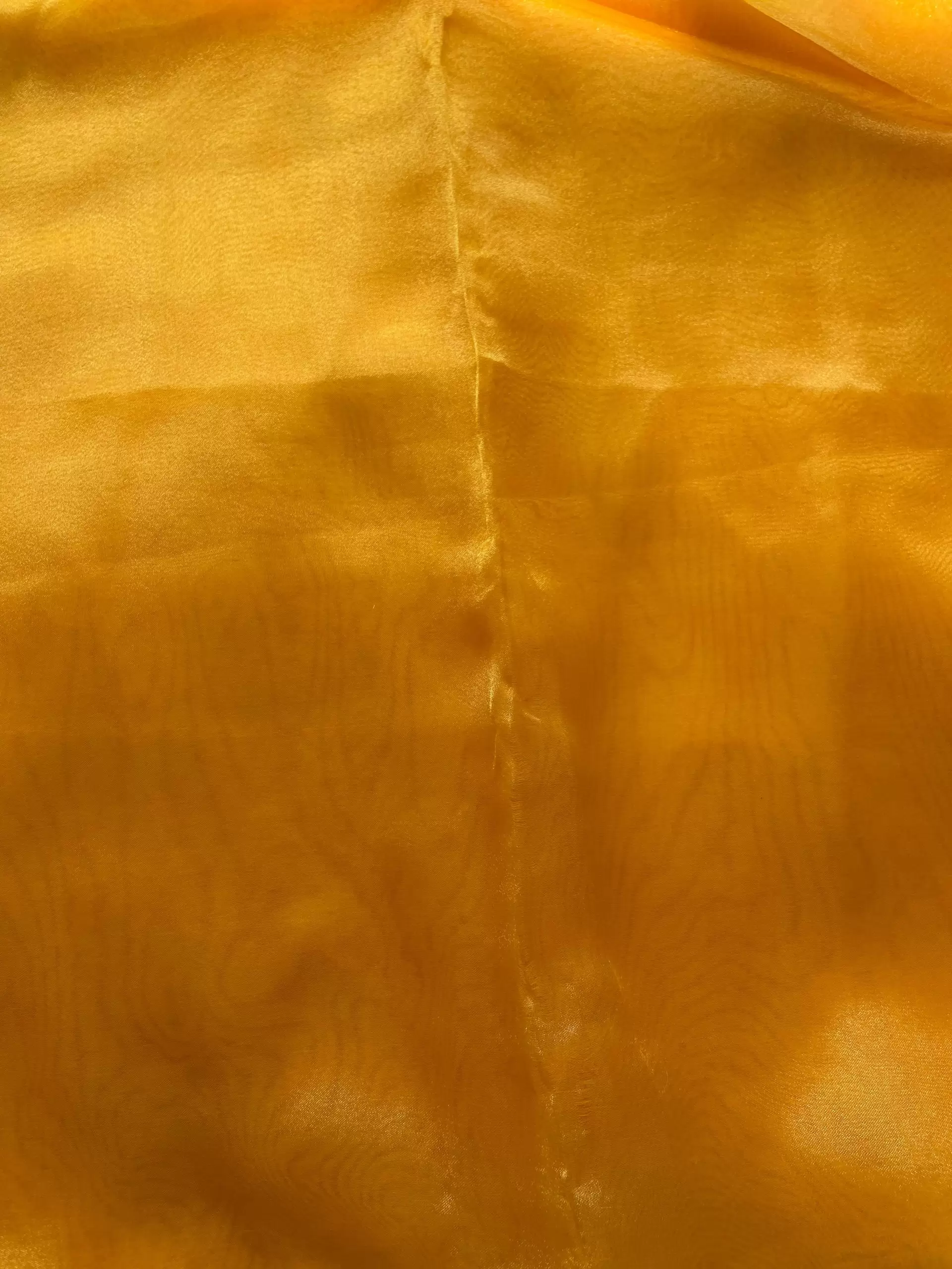 Yellow plain organza fabric