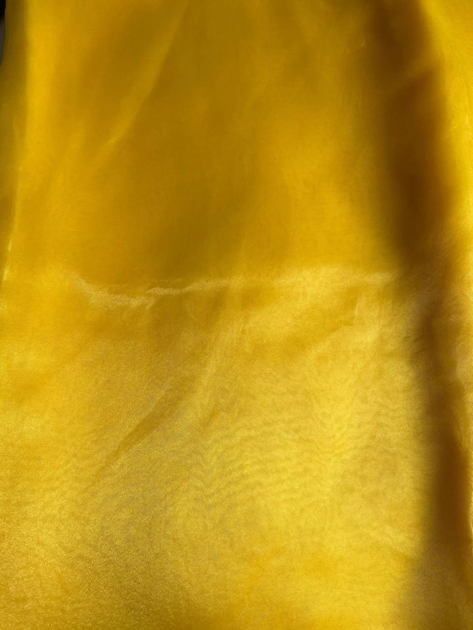 Lemon yellow plain organza fabric