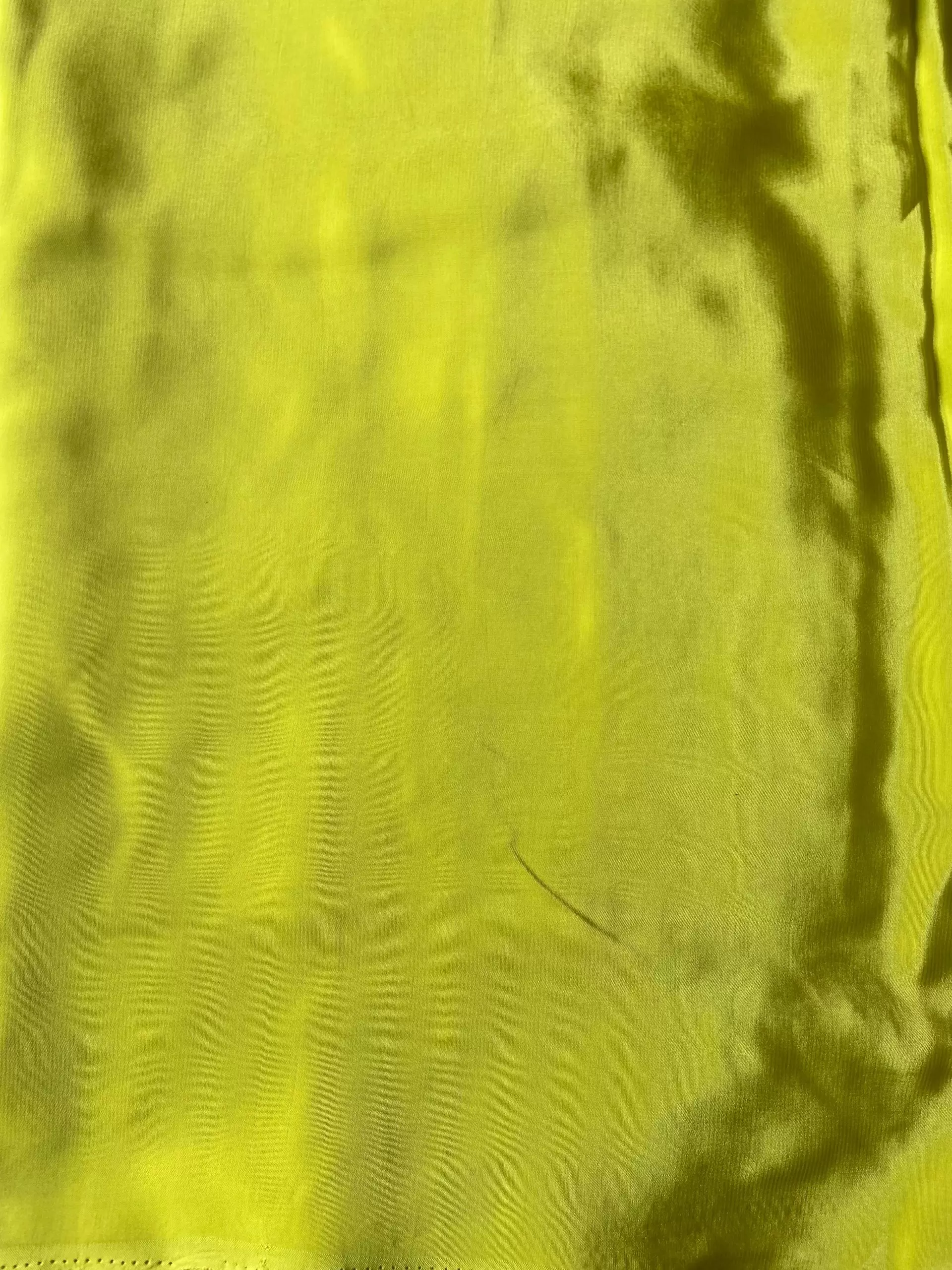 Parrot green plain pure crepe fabric