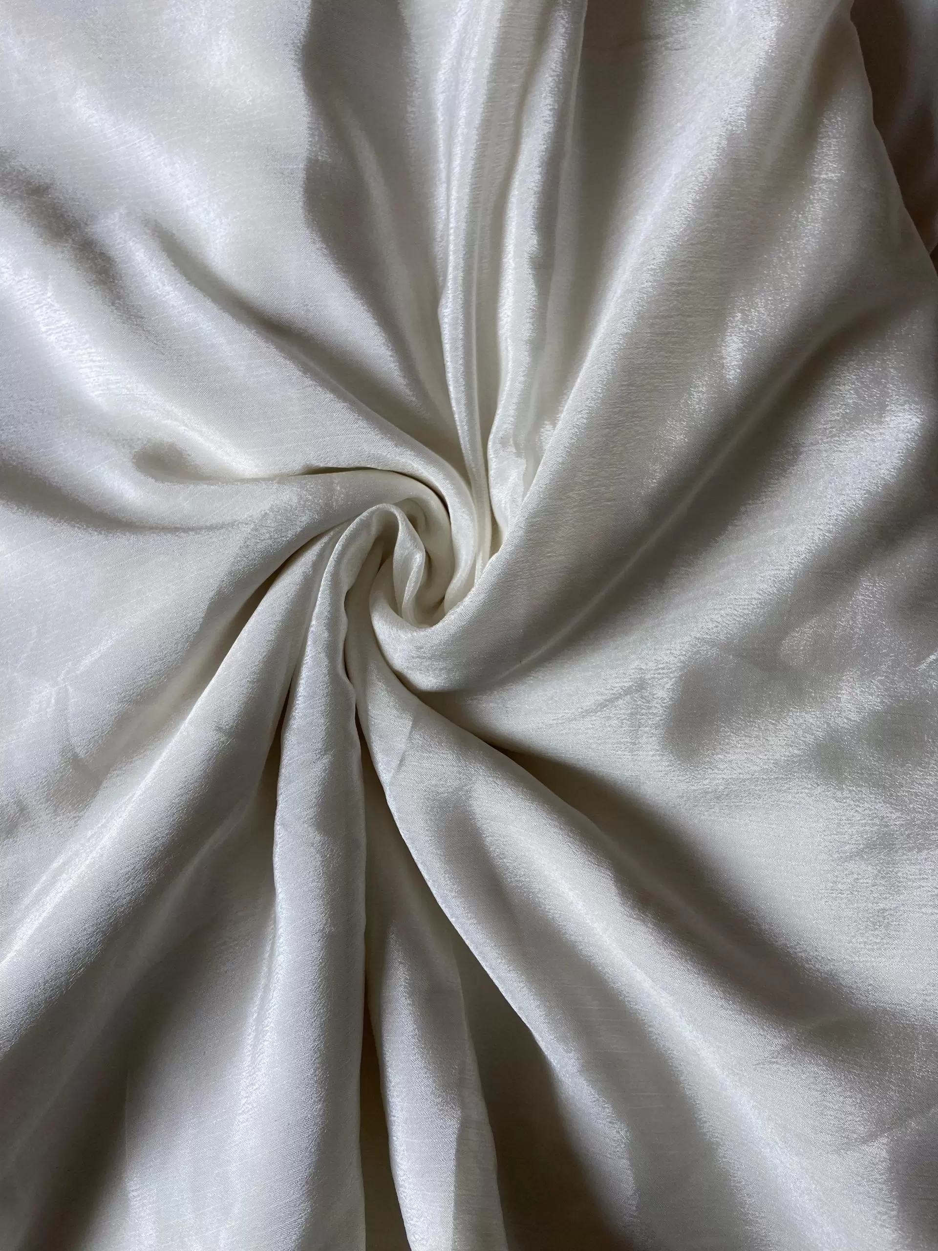 Plain white art chinon fabric