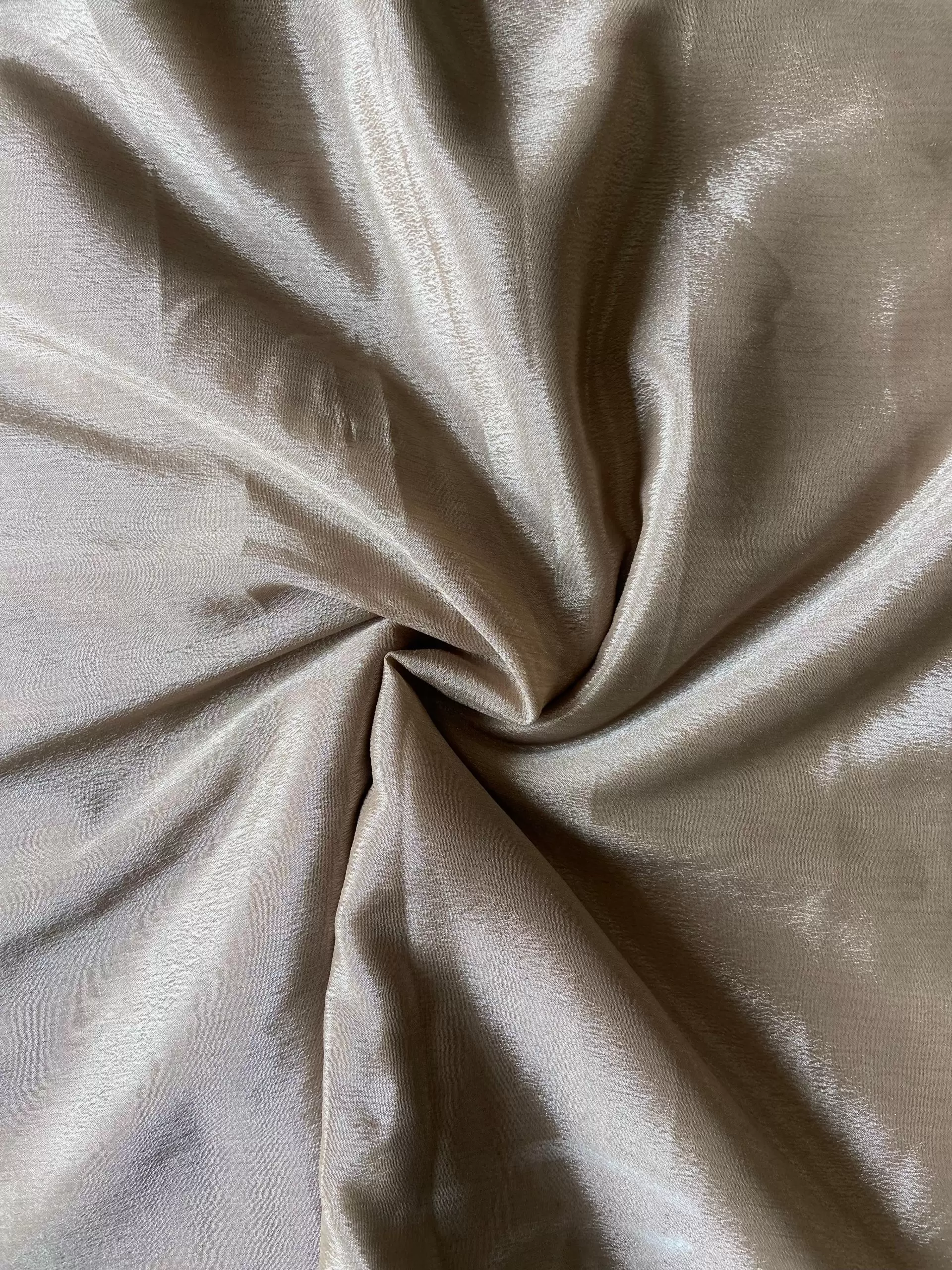 Plain beige art chinon fabric