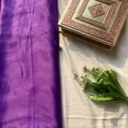 Purple plain moss satin fabric