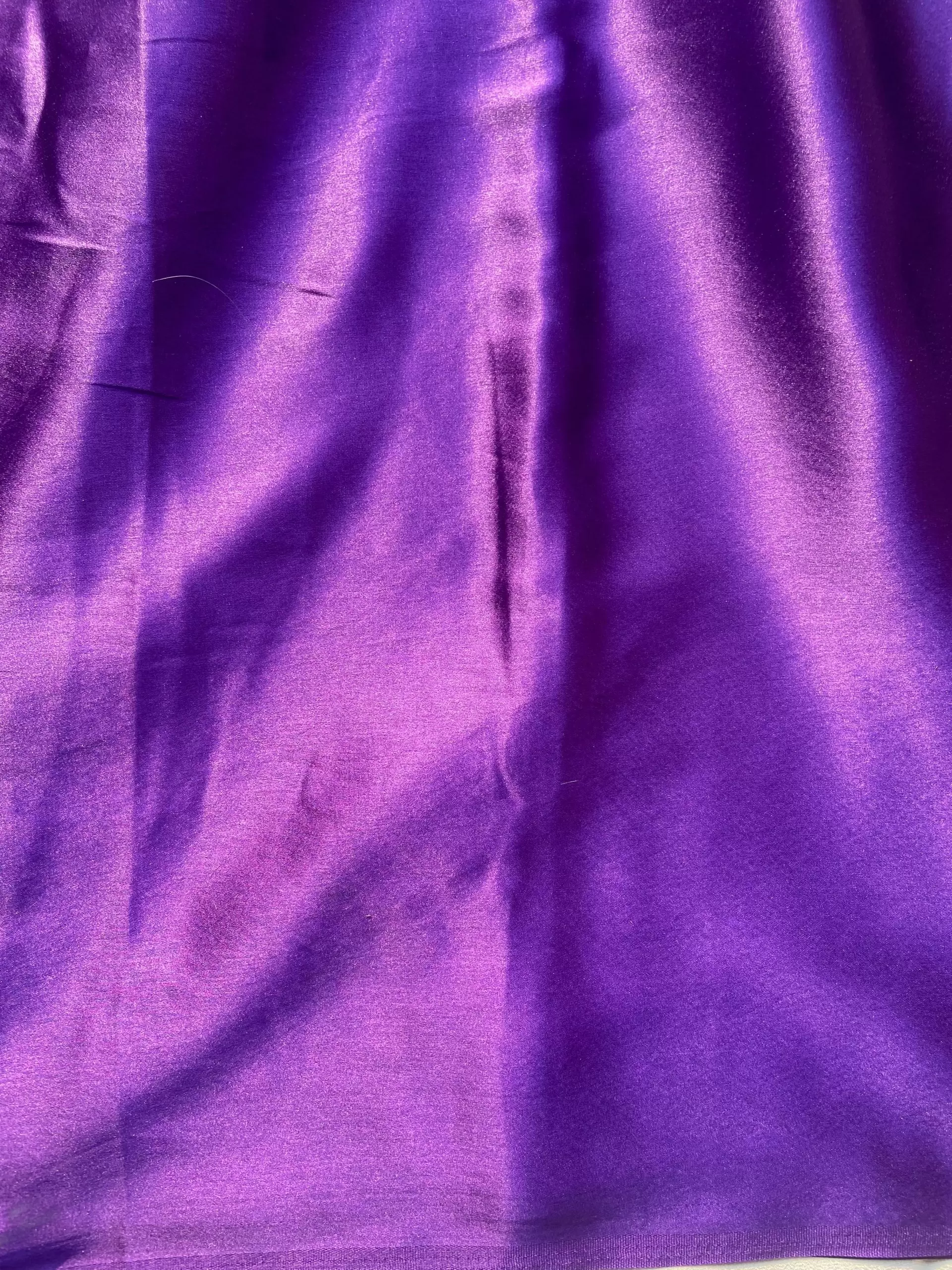 Purple plain moss satin fabric