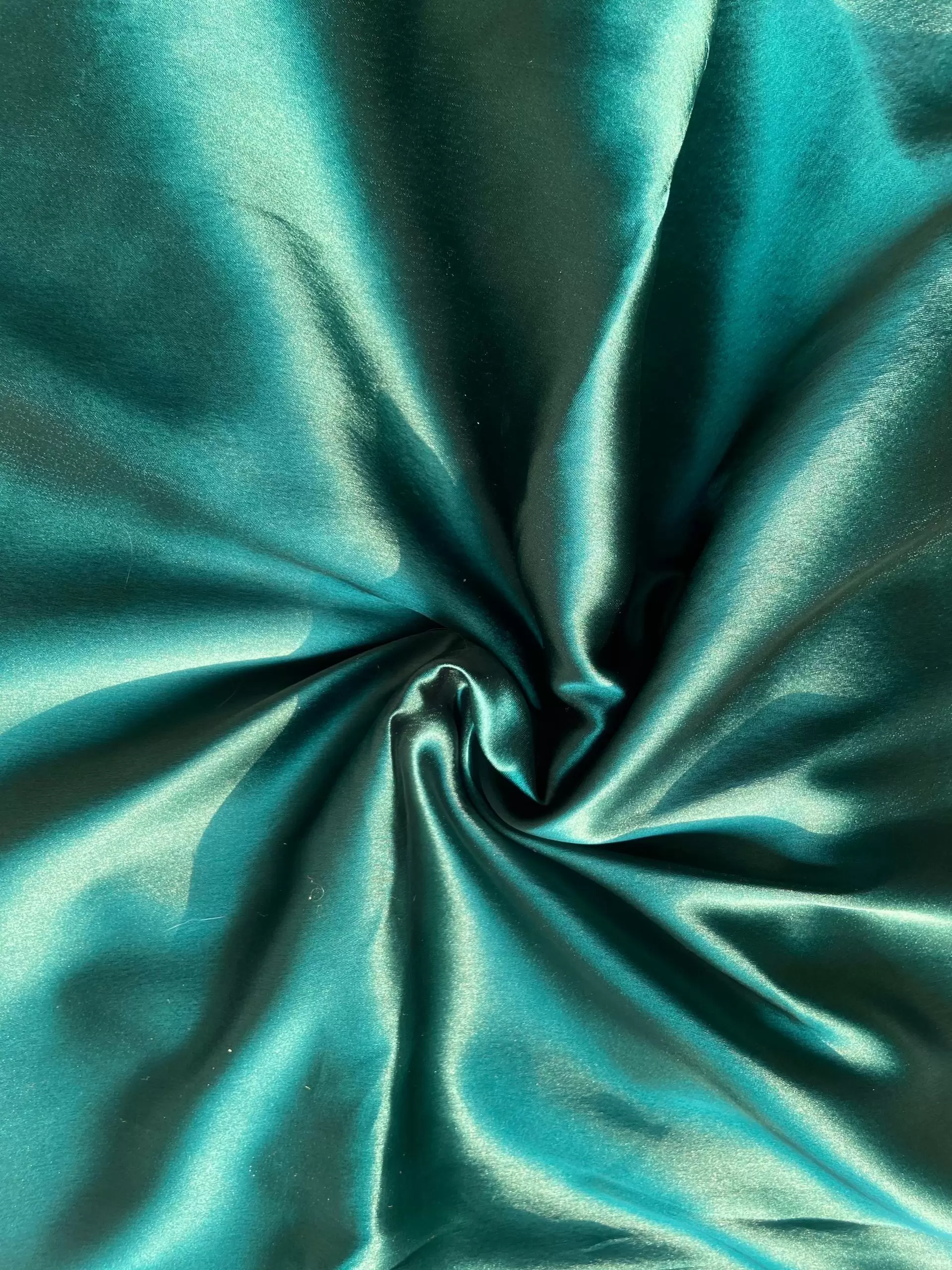 Bottle Green plain moss satin fabric