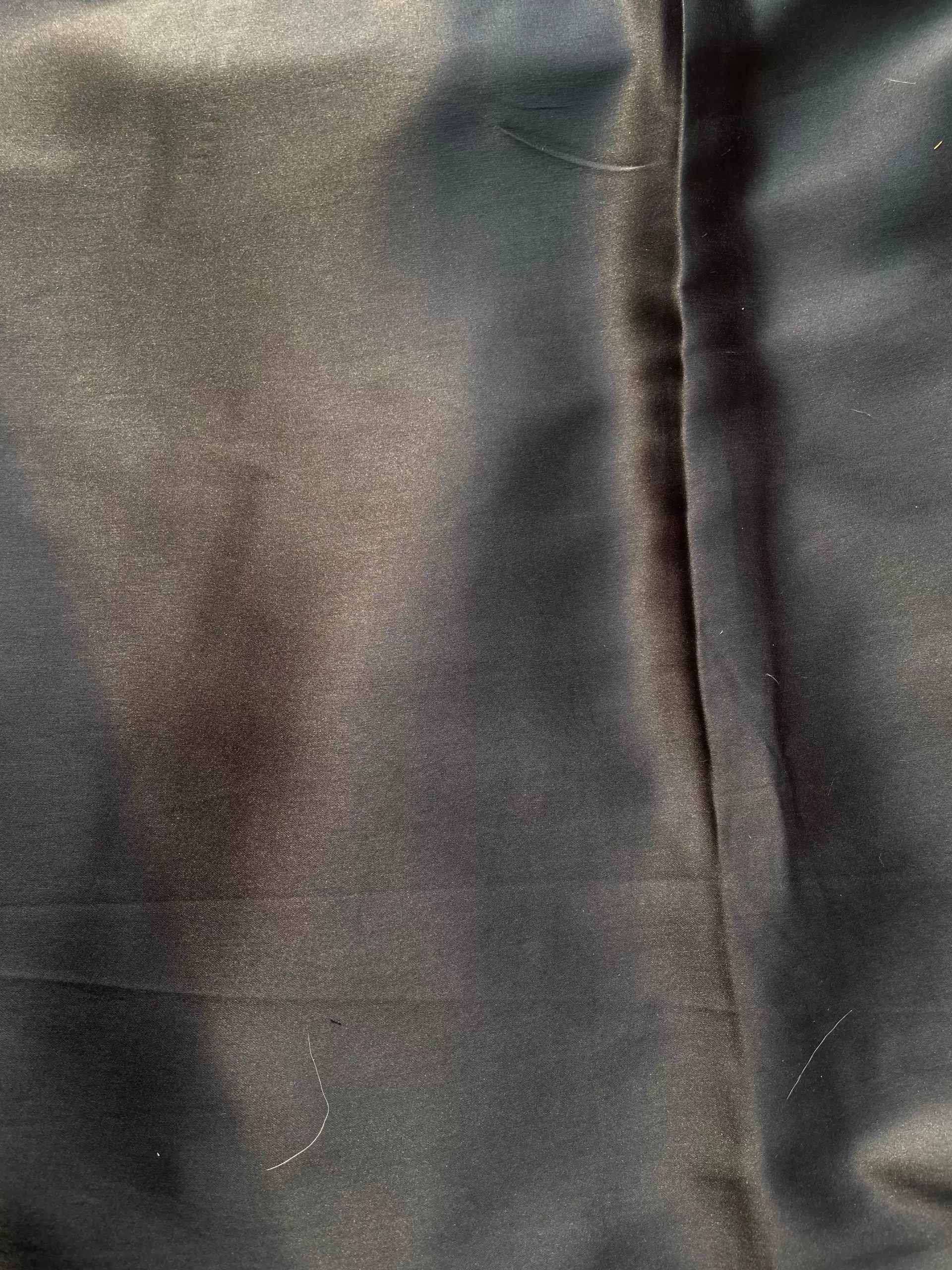 Black plain satin fabric