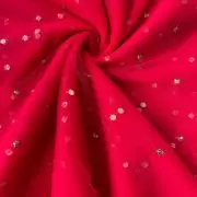 All Over Gold Sequin Buti On Hot Pink Net Fabric
