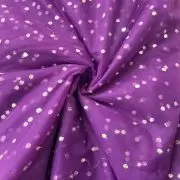 All Over Gold Sequin Buti On Purple Net Fabric