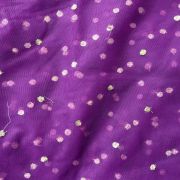 All Over Gold Sequin Buti On Purple Net Fabric