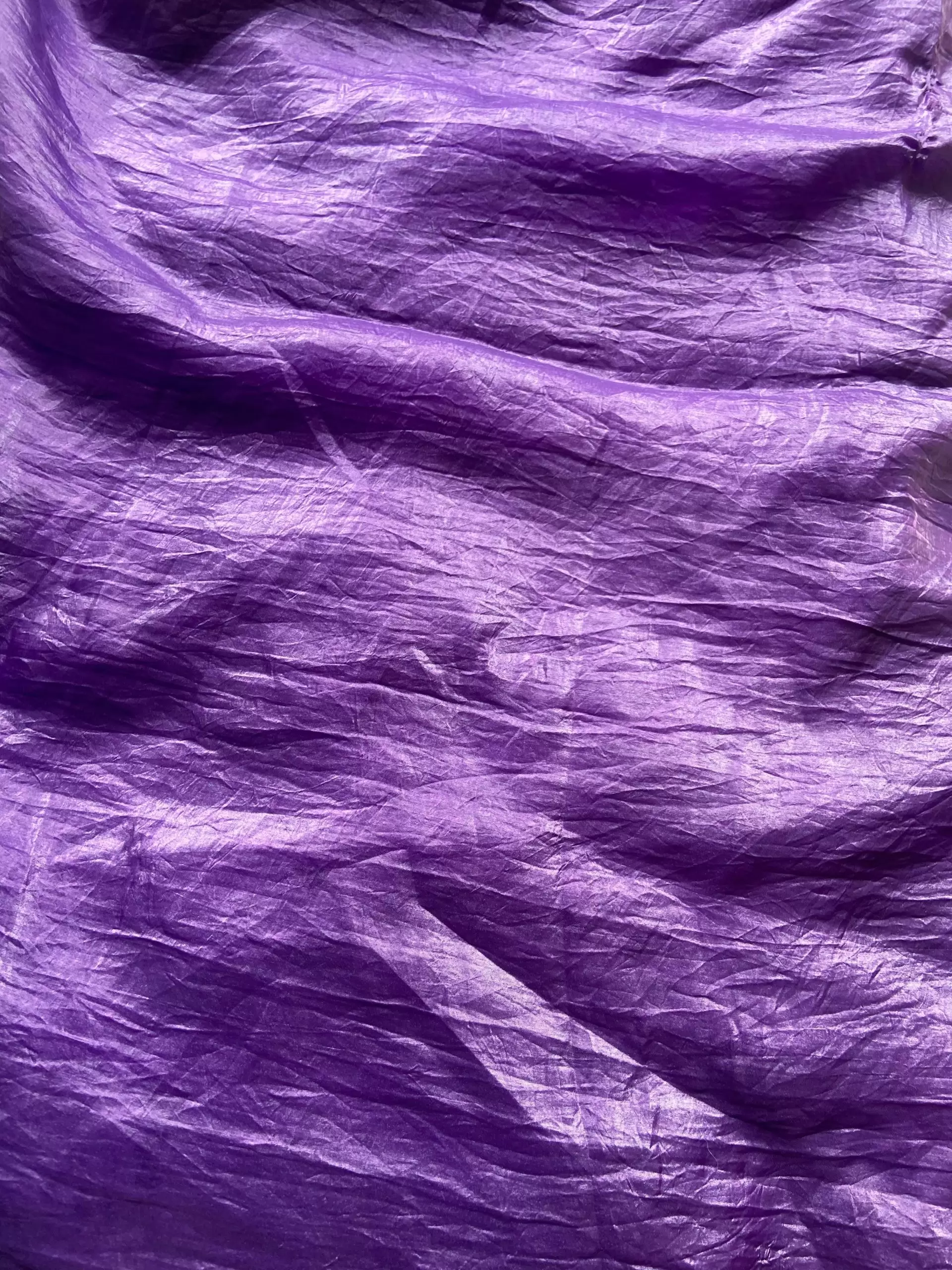Purple crush tissue silk fabric