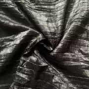Black crush tissue silk fabric