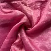 Pink crush tissue silk fabric