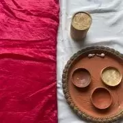 Rani pink crush tissue silk fabric