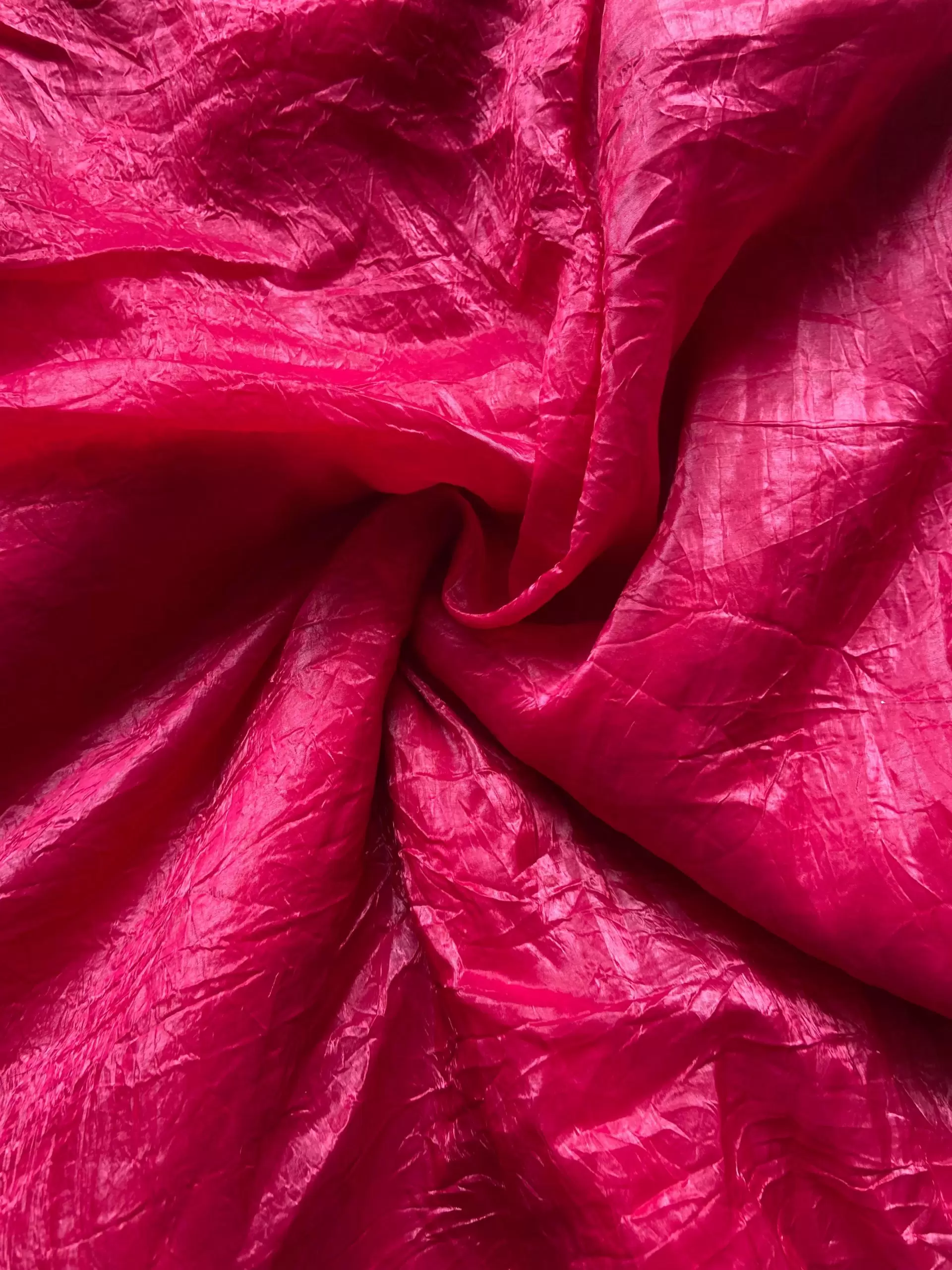 Rani pink crush tissue silk fabric