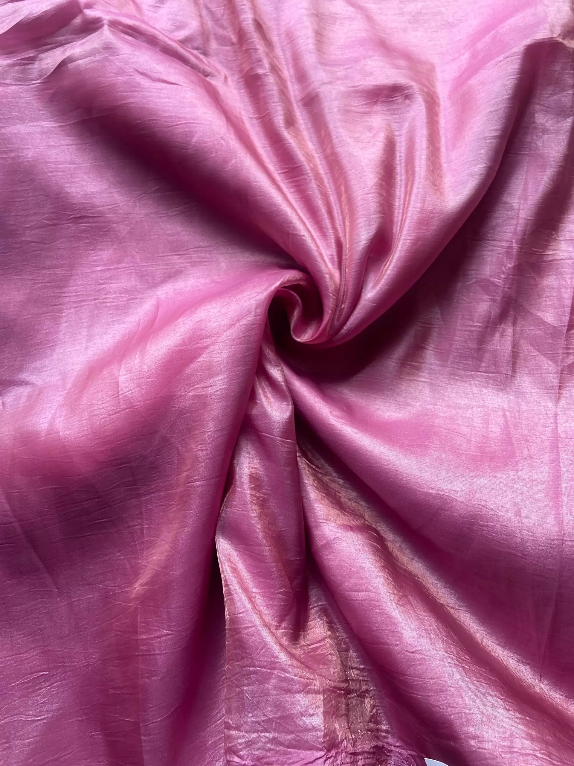 Blush pink crush tissue silk fabric