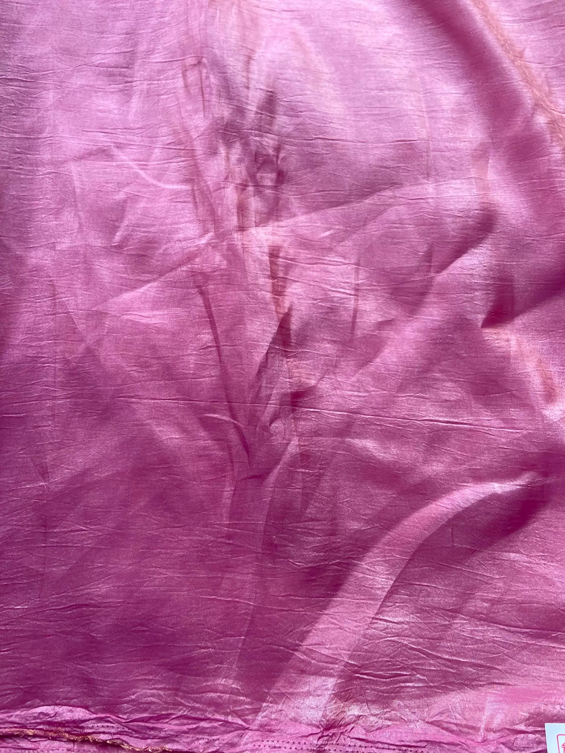 Blush pink crush tissue silk fabric