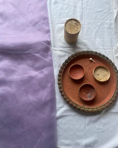 Lavender Plain organza fabric