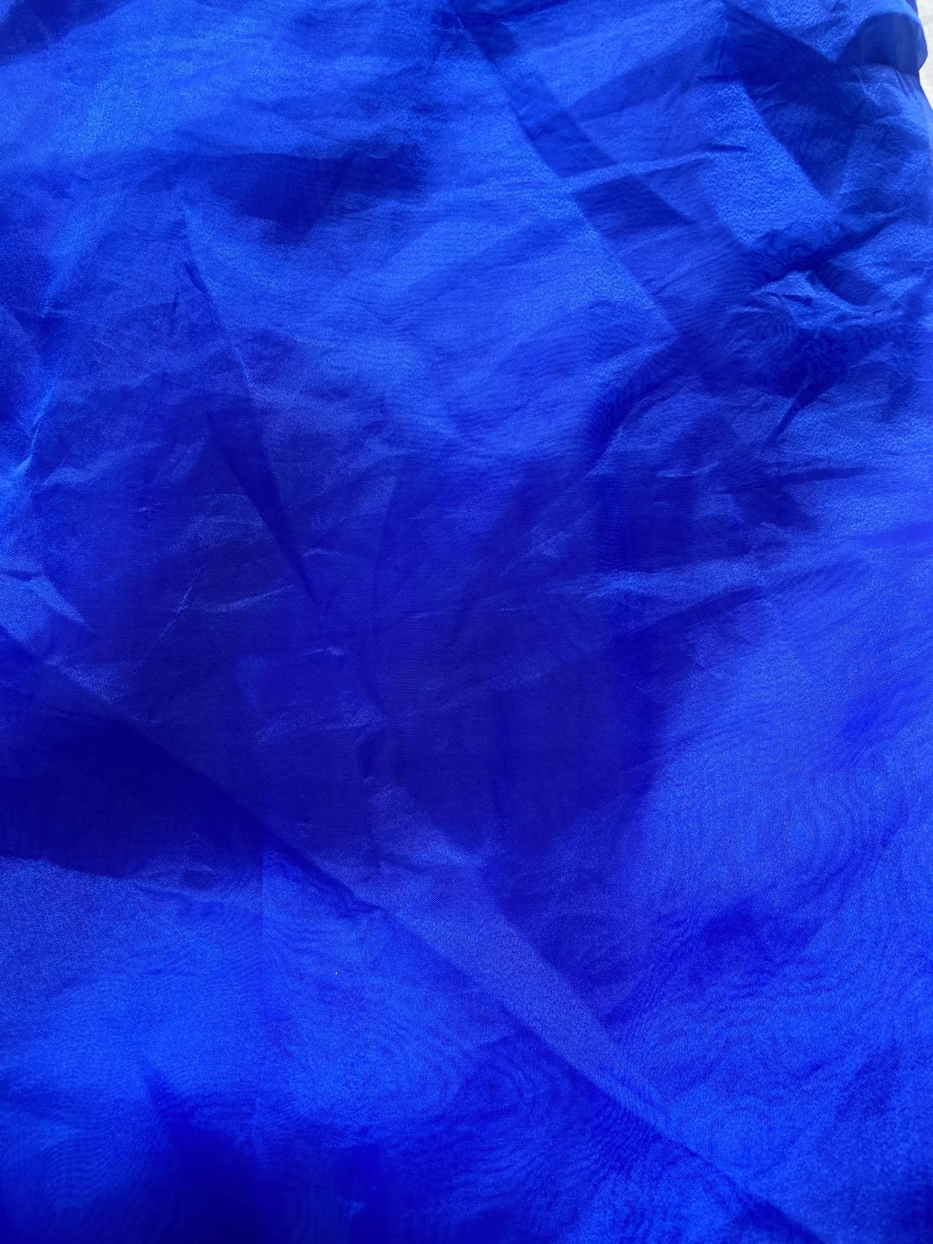 Royal blue plain organza fabric