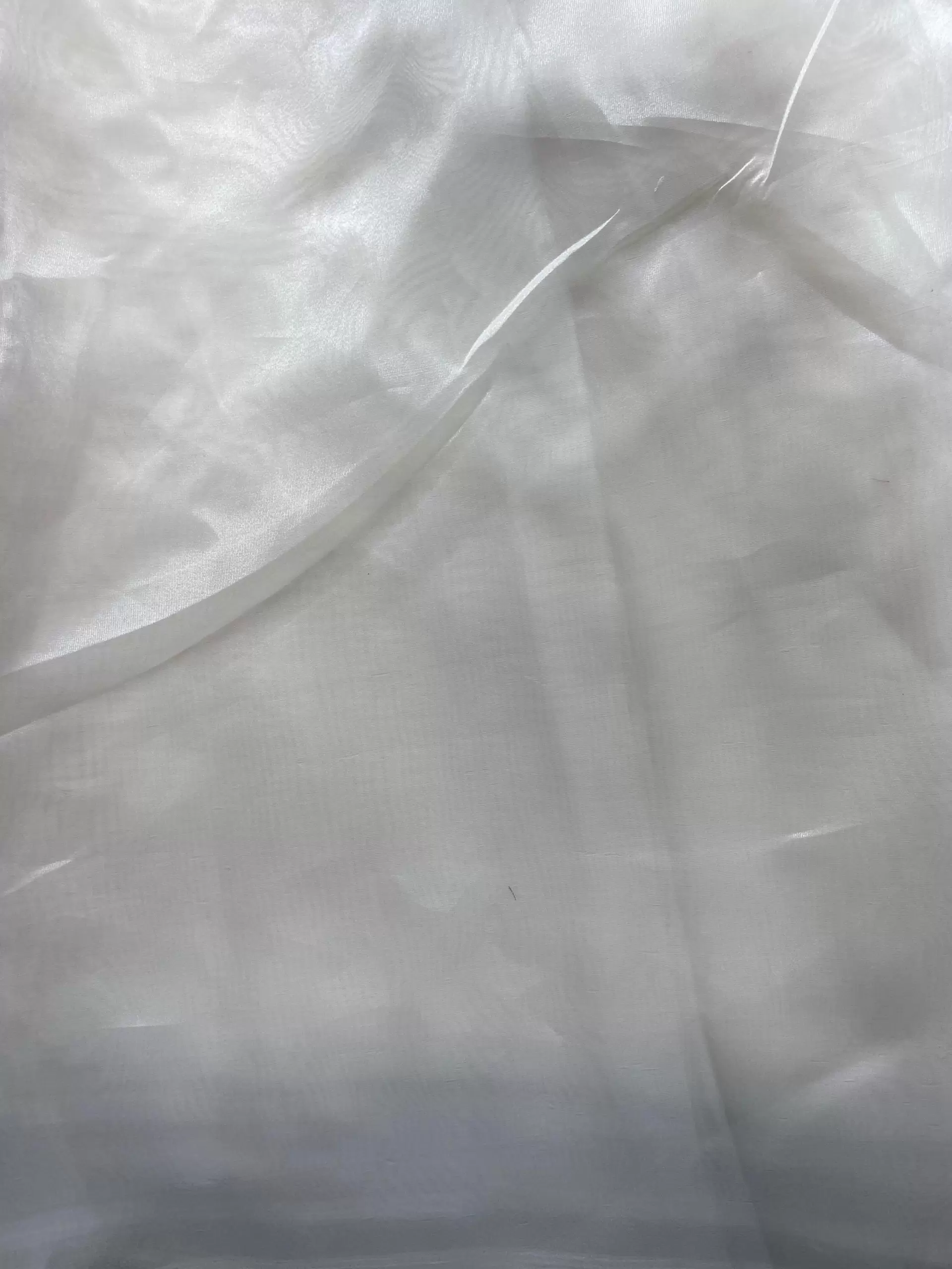 White Plain organza fabric