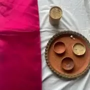 Rani pink plain organza fabric