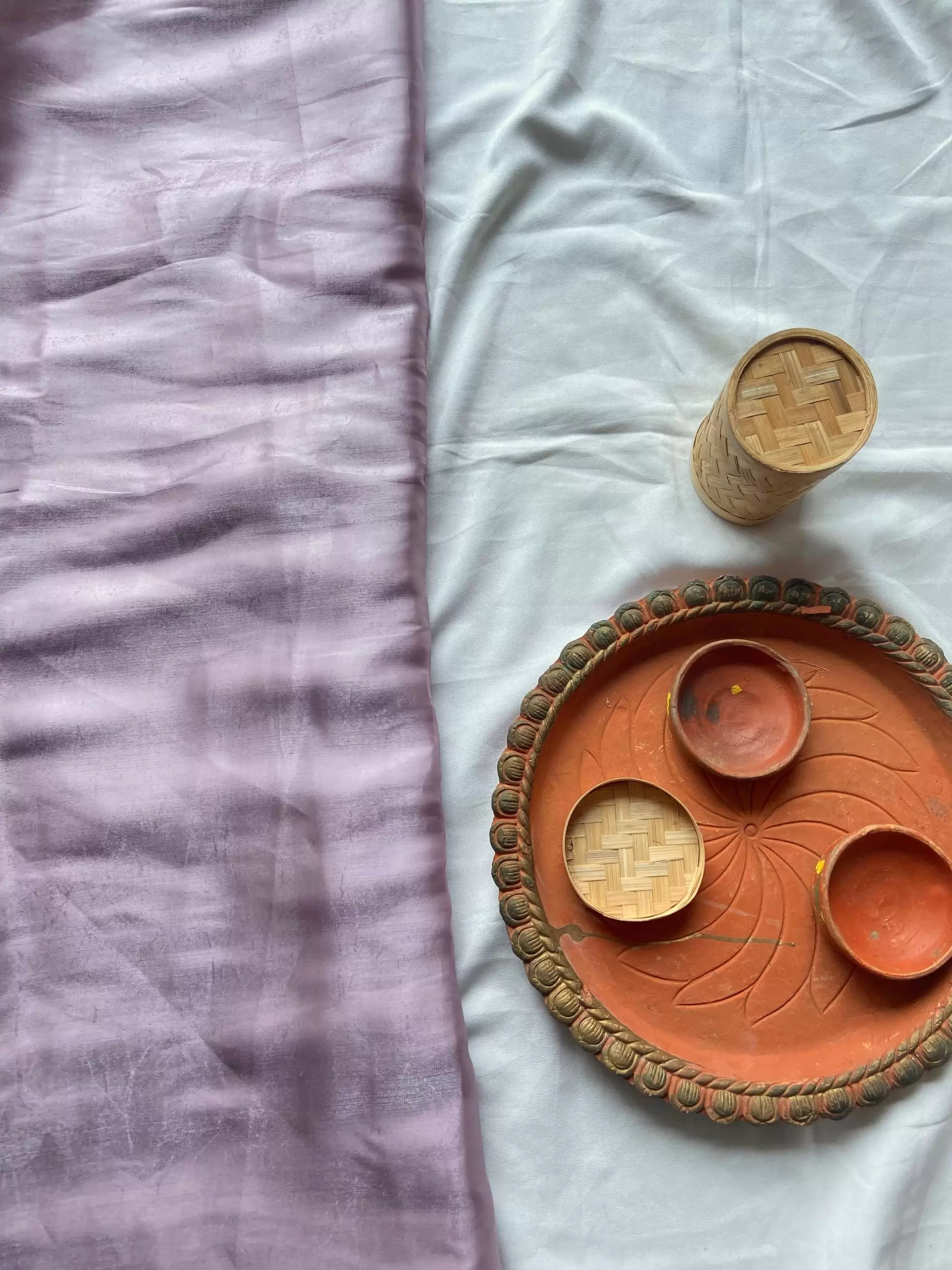 Light Purple gales glass organza plain fabric