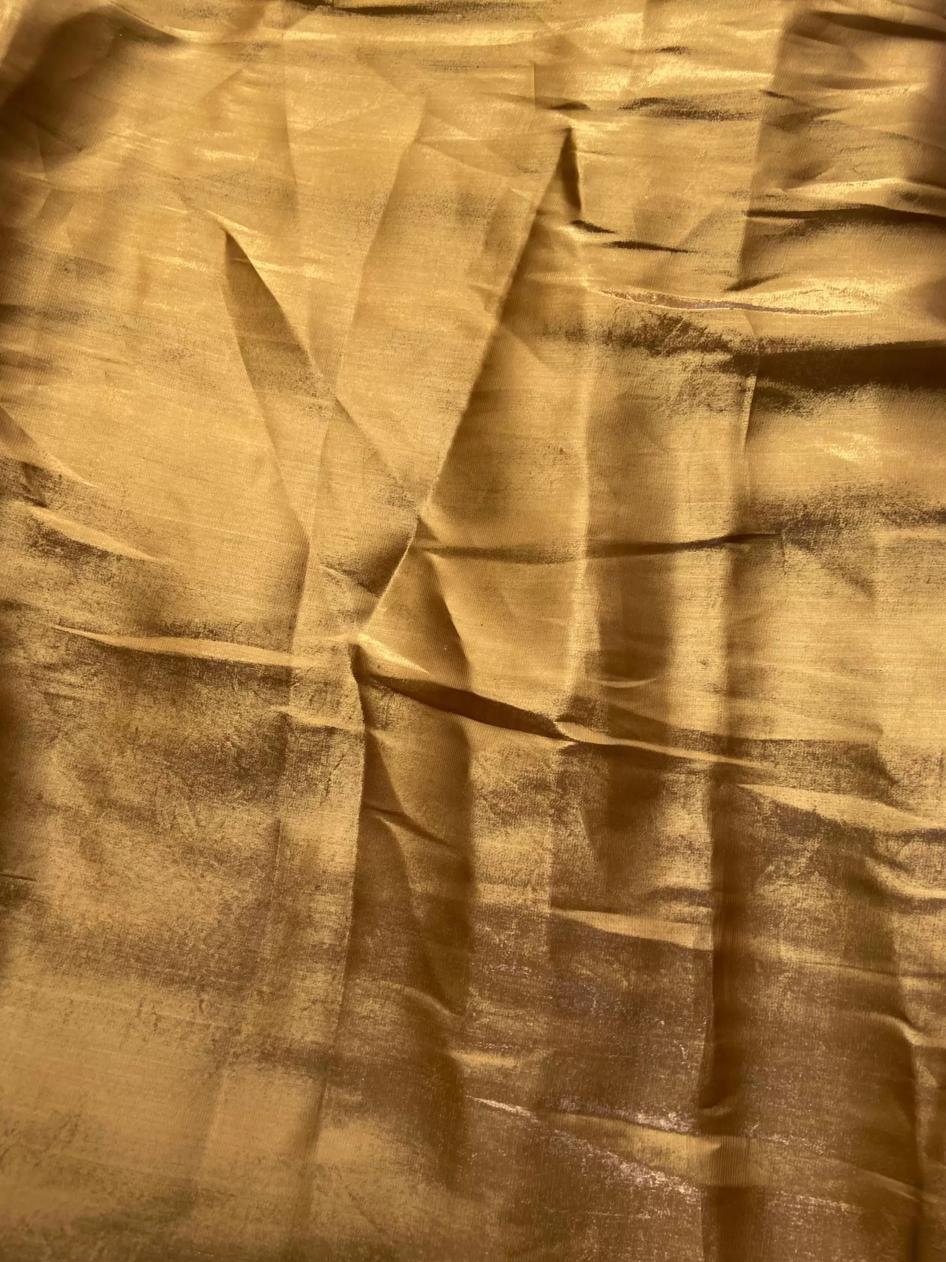 Golden brown gales glass organza plain fabric