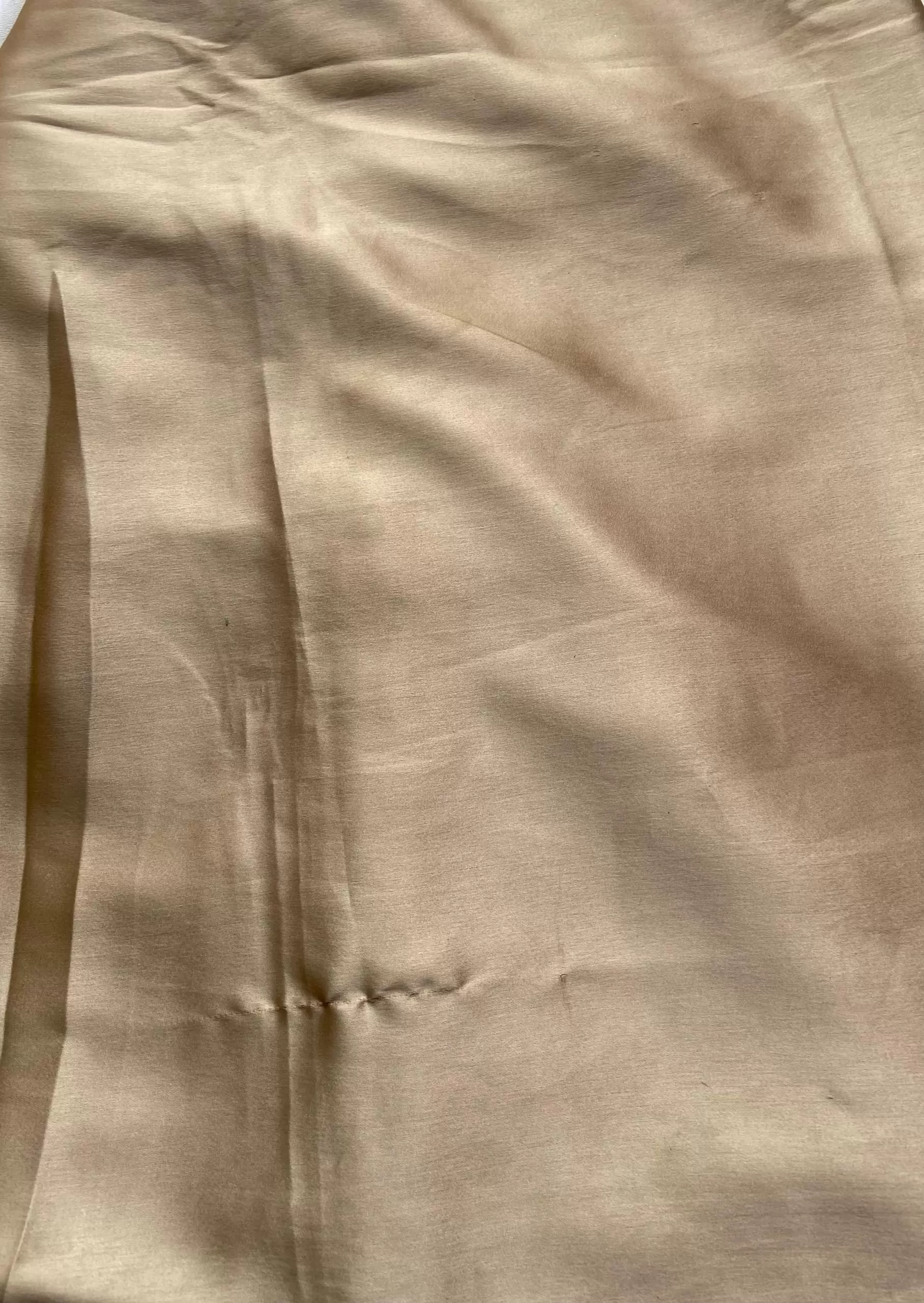 Golden plain moss satin fabric