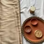 Golden plain moss satin fabric