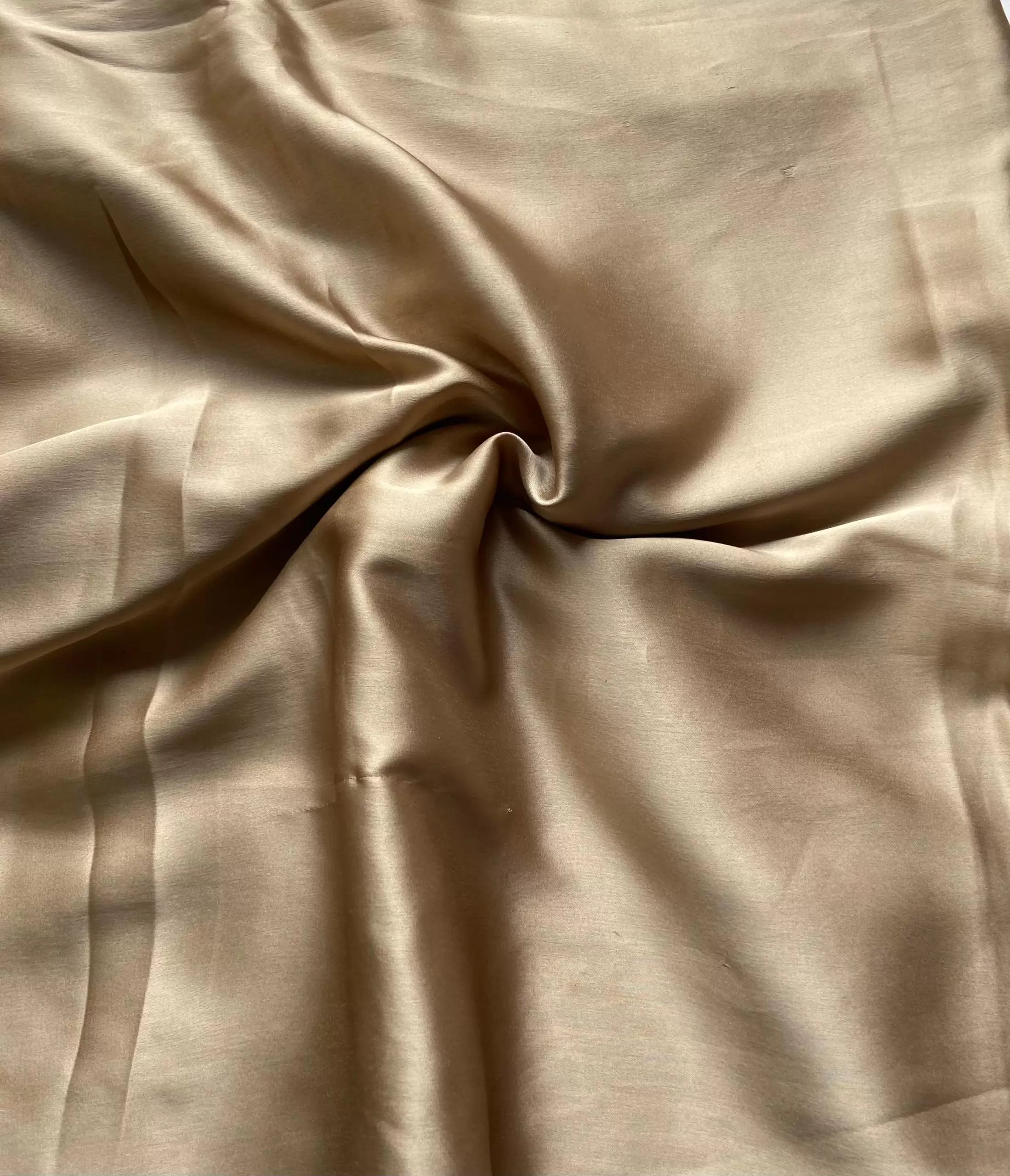 Golden plain moss satin fabric
