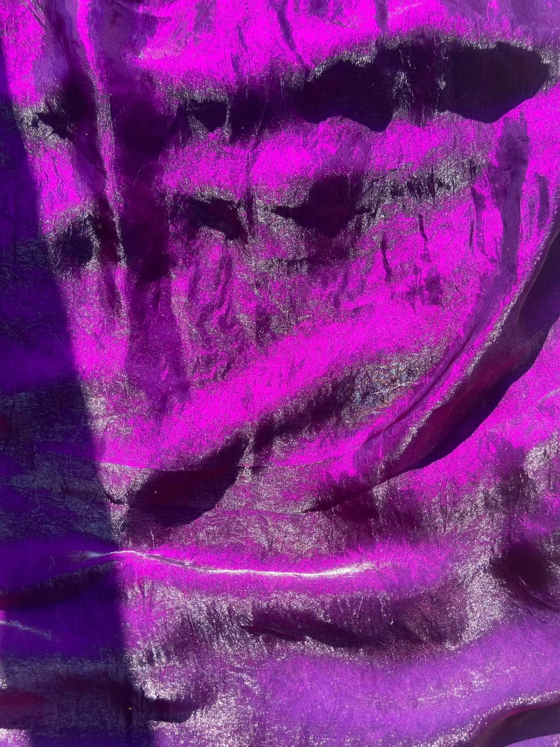 Purple plain silk satin fabric