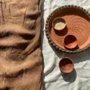 Brown plain silk satin fabric