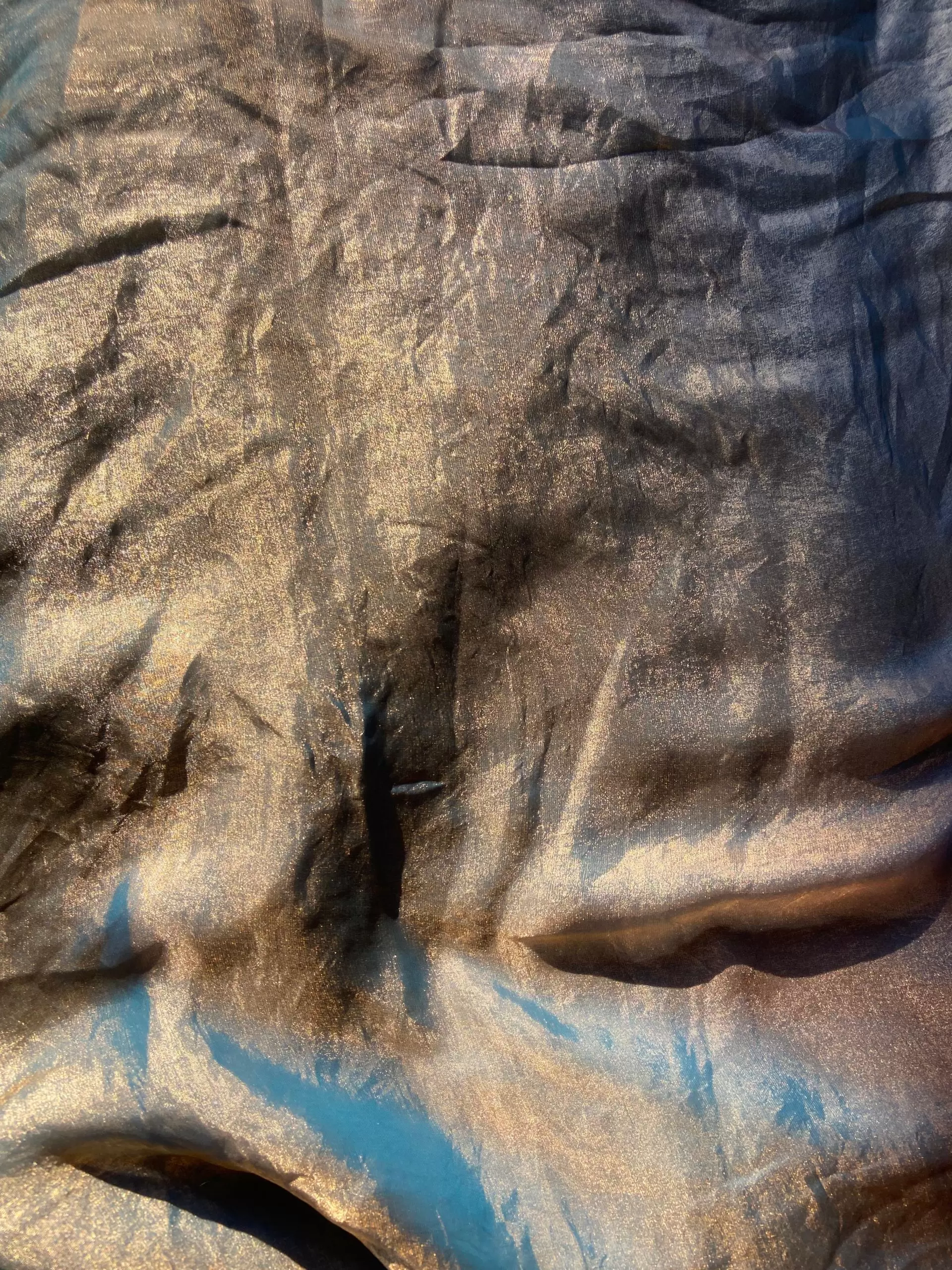 Sky blue plain silk satin fabric