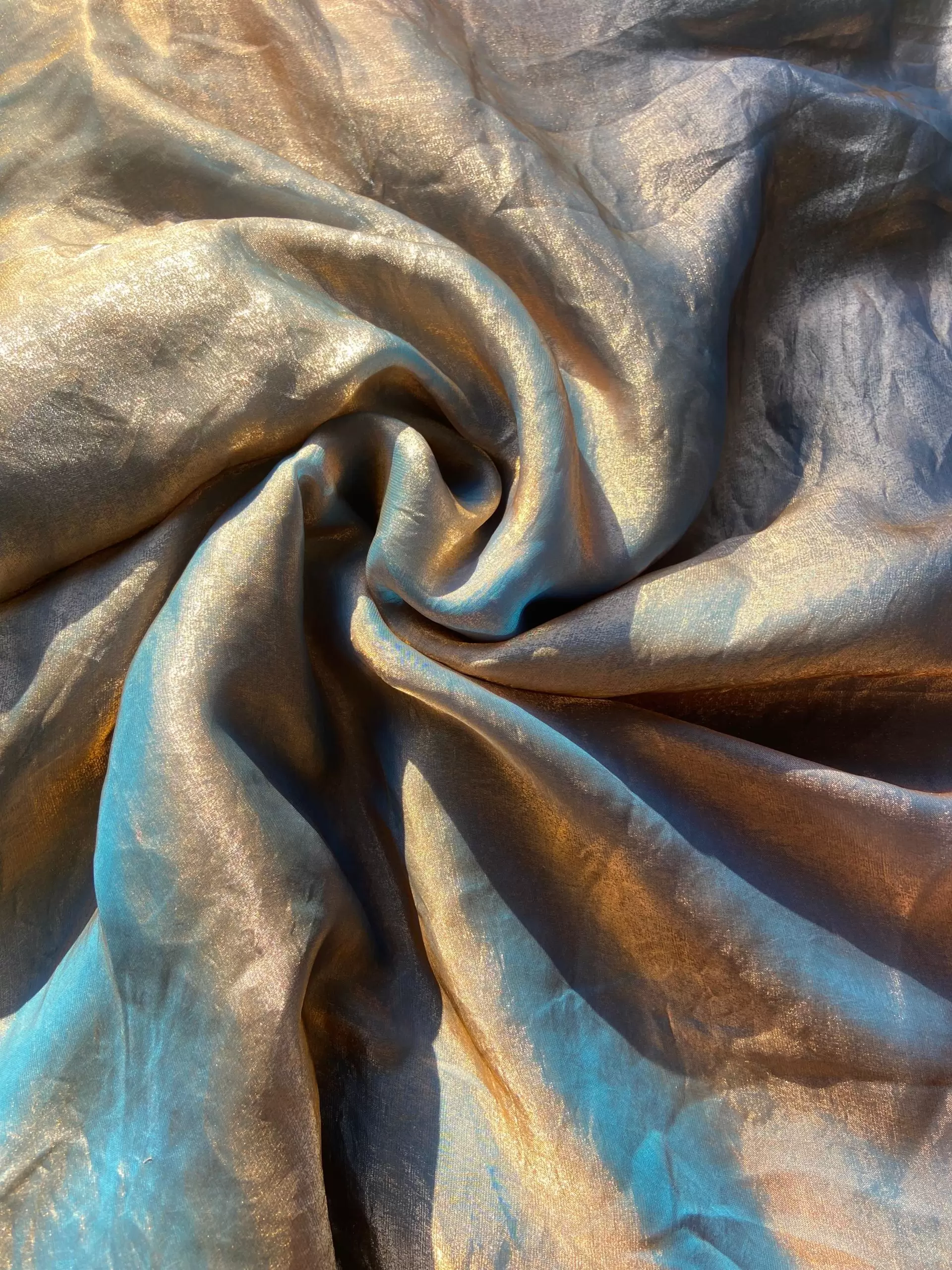 Sky blue plain silk satin fabric