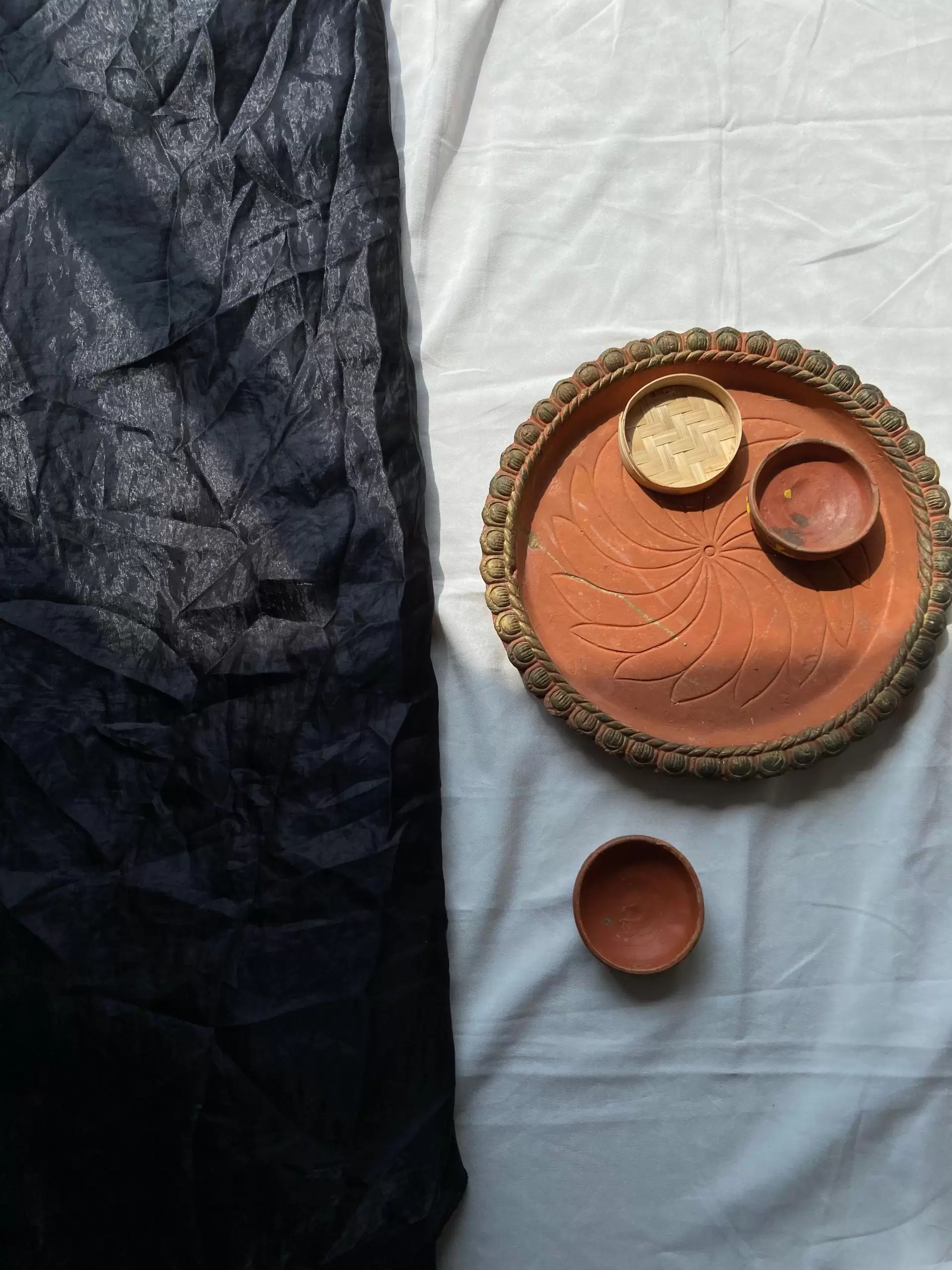 Black plain organza satin fabric