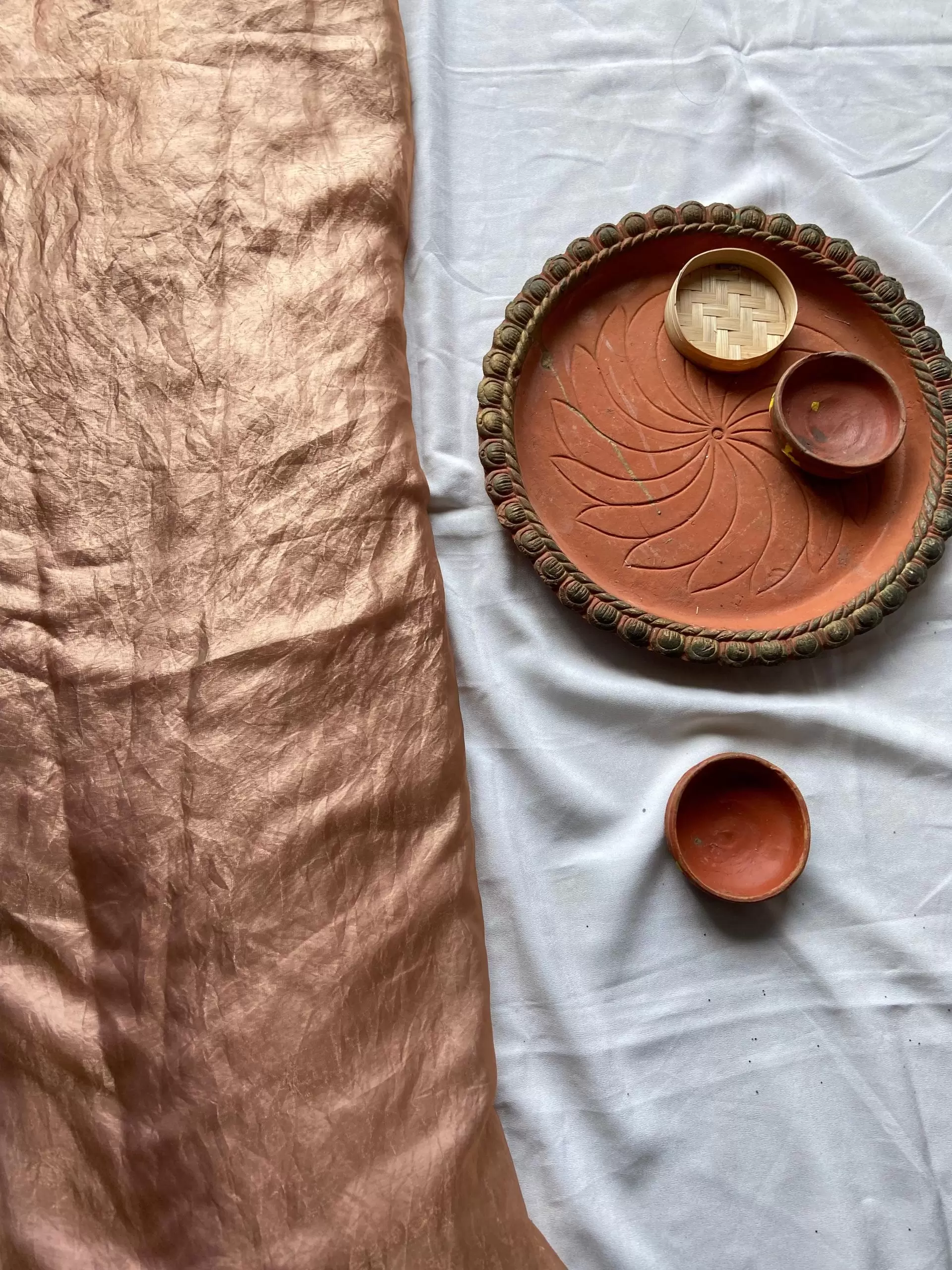 Golden plain organza satin fabric