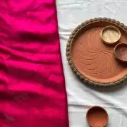 Pink plain organza satin fabric