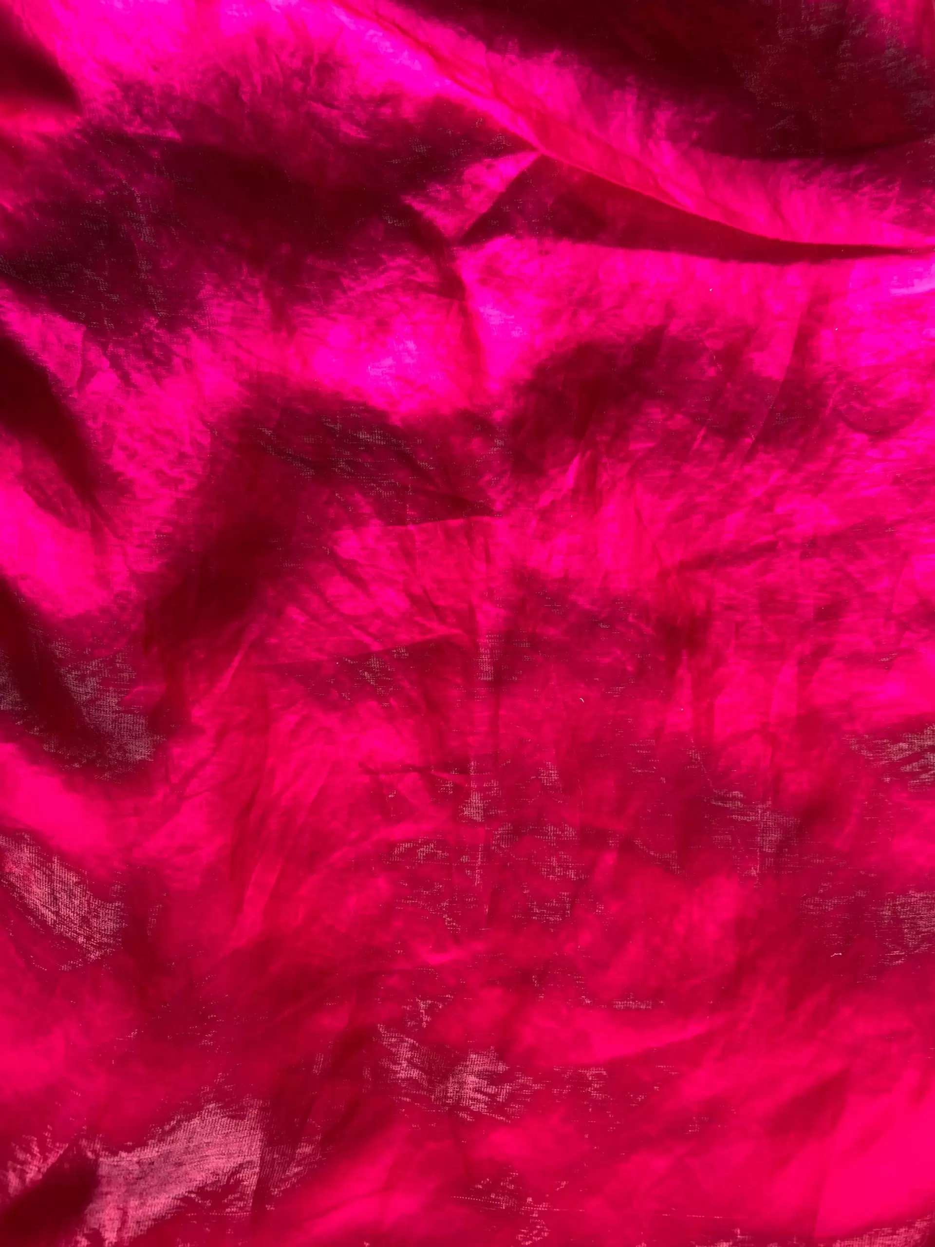 Pink plain organza satin fabric