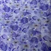 Lavender floral Print With Buti Work On Glass Organza Fabric